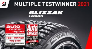 A Bridgestone Blizzak LM005: A vezető téli abroncs ismét megkapta a legjobb díjat a 2021-es teszteken