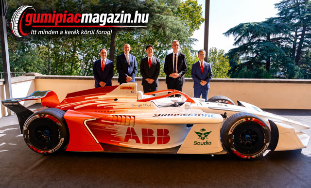 Bridgestone Formula E versenyautó és a Hankook EV-abroncstechnológiája