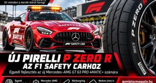 Pirelli P Zero R abroncs a Mercedes-AMG Forma–1-es biztonsági autóján.