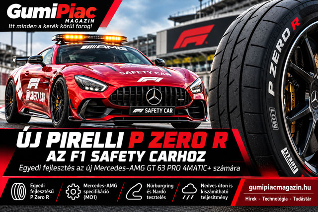 Pirelli P Zero R abroncs a Mercedes-AMG Forma–1-es biztonsági autóján.